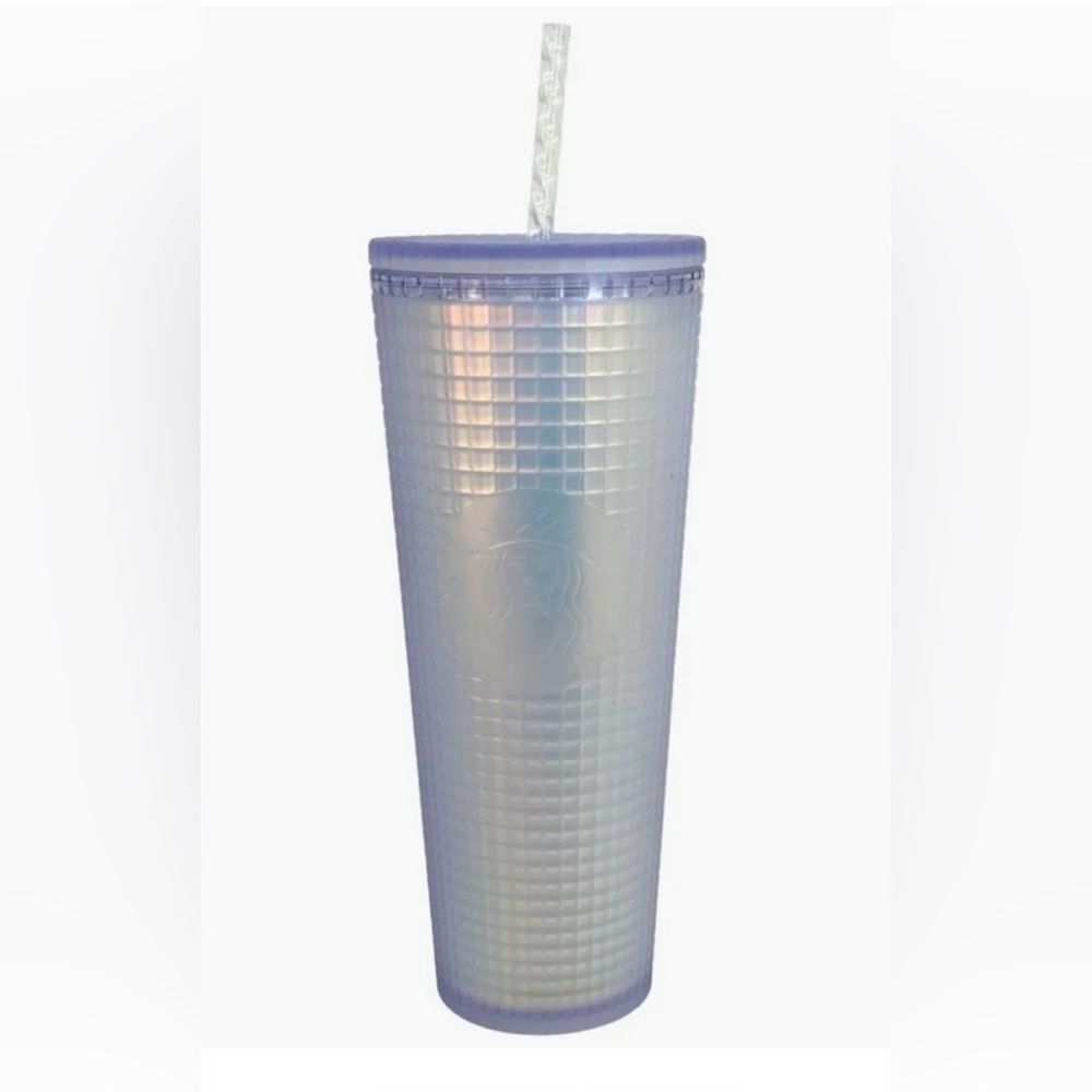 NWT Starbucks Iridescent Soft Touch Grid
Cold Cup Venti Size 24oz Spring 2022